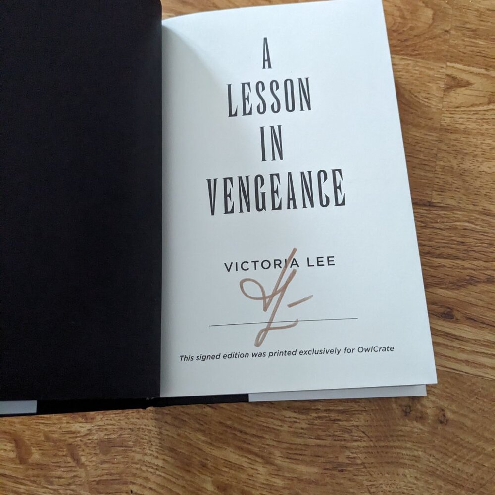 Signed A Lesson in Vengeance by Victoria Lee - Picture 2 of 4